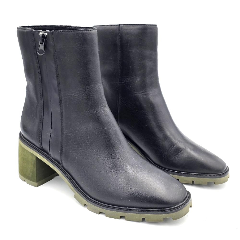 Sanctuary Primetime Leather High Heel Booties, Black, Size 8